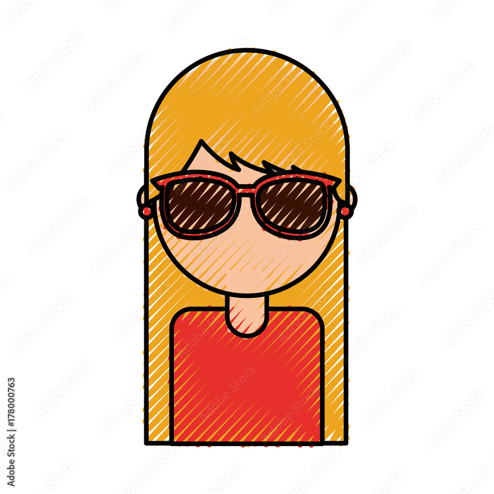 portrait young woman female avatar