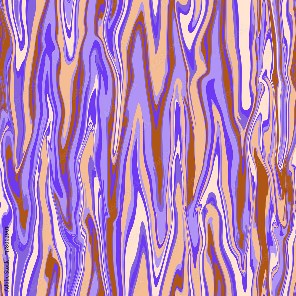 Seamless marble pattern. Pastel tone abstract pattern. Violet orange brown and white wives vivid contrast color. Nice as a background for card, wrapping paper and for web.