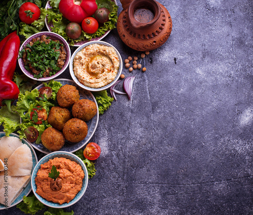 Photo Selection of Middle eastern or Arabic dishes.