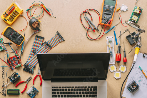 Electronics Engineer's Workspace photo