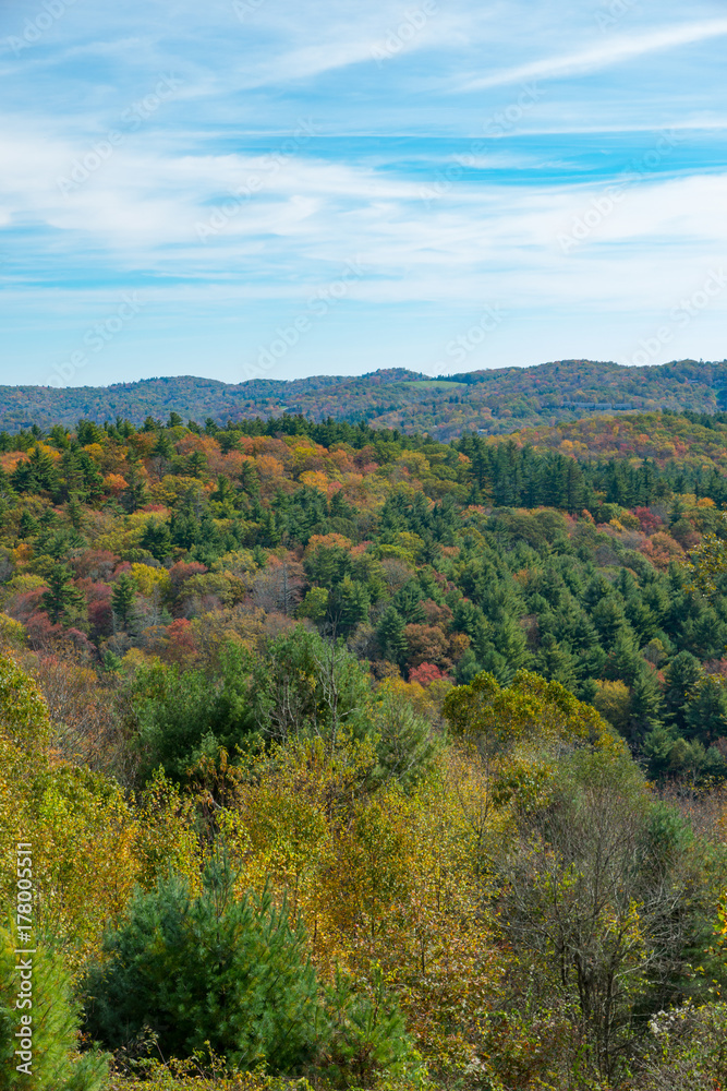 Overlooking fall colors on the blue ridge
