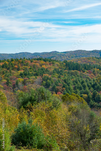 Overlooking fall colors on the blue ridge