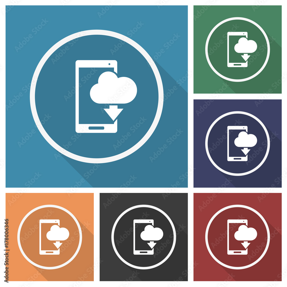 Button - Set - Schatten - Smartphone download Button - Set - Schatten - Smartphone download