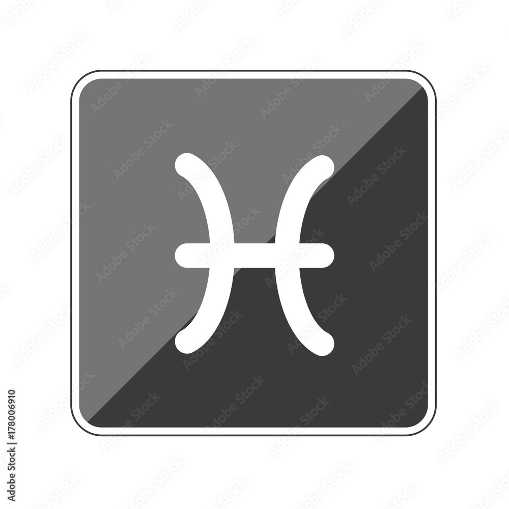 Obraz premium Fisch - Tierkreis - Reflektierender App Button