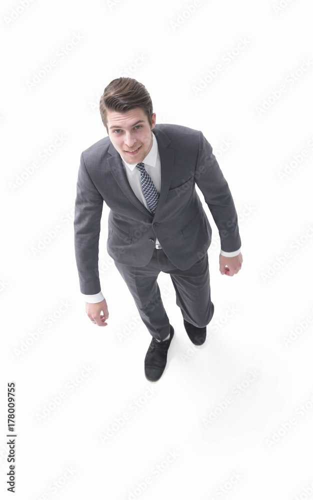 view from the top.young businessman. view from the top.young businessman.