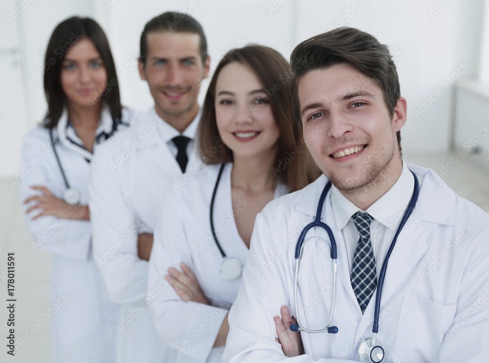 Portrait of confident happy group of doctors Portrait of confident happy group of doctors