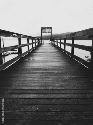 Long Walkway In Black & White photo