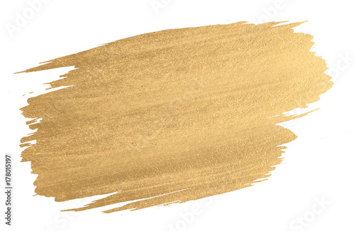 Gold watercolor texture brush stroke
