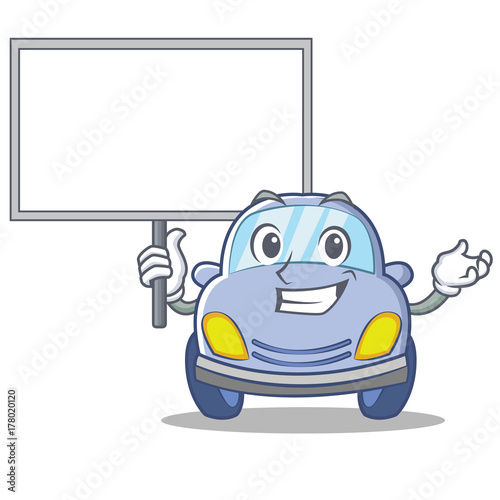 Bring board cute car character cartoon