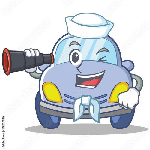 Sailor cute car character cartoon