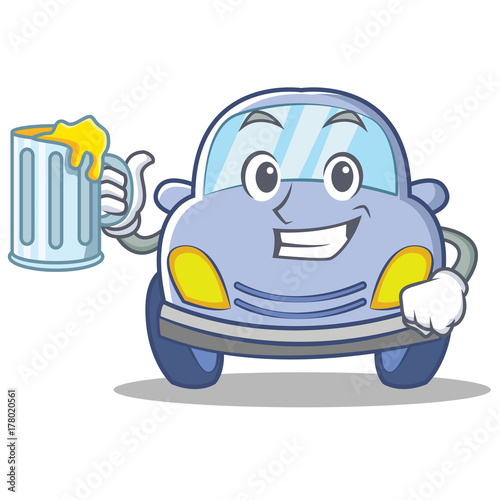 With juice cute car character cartoon