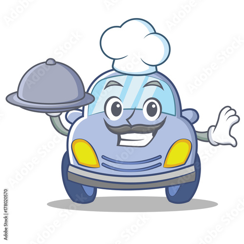 Chef cute car character cartoon