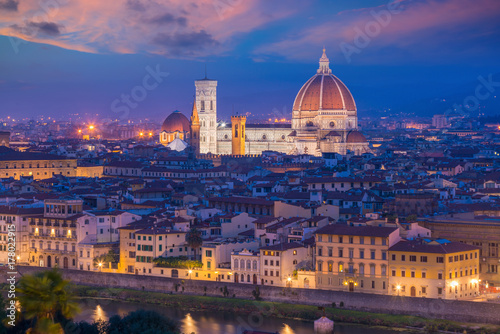 Foto View of Florence skyline from top view