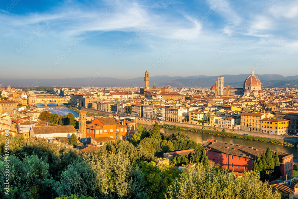 Fototapeta premium View of Florence skyline from top view