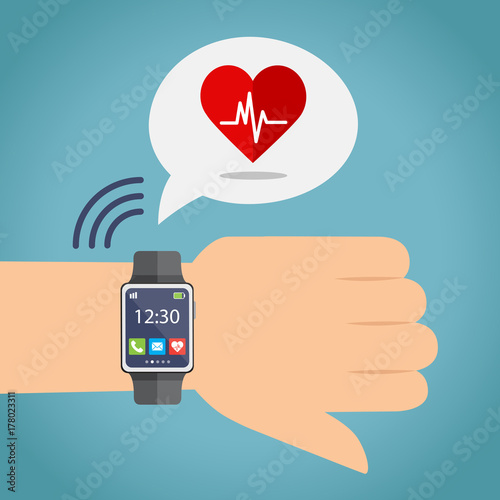 Smart watch with heart