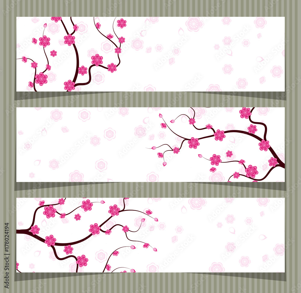 Vector Cherry blossom for Chinese New Year and lunar new year Vector Cherry blossom for Chinese New Year and lunar new year
