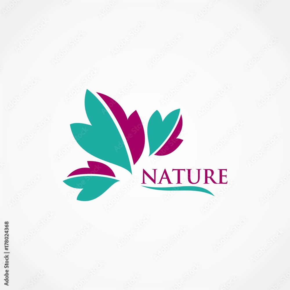 leaf nature logo business spa