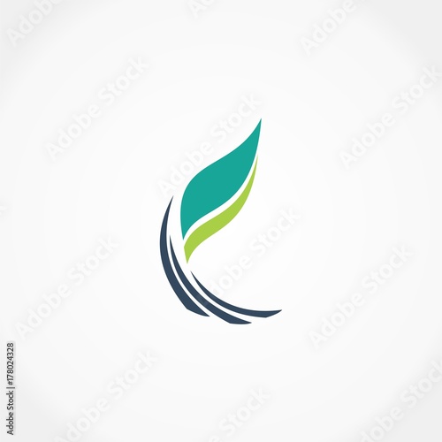 leaf logo business finance