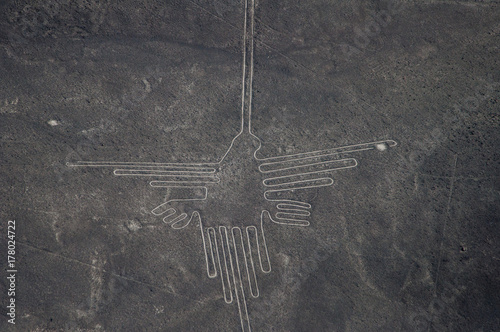 Aerial view of Nasca lines in Peru photo