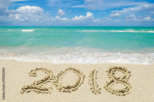 2018 year beach background