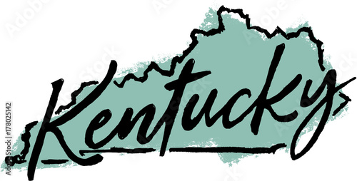 Hand Drawn Kentucky State Design
