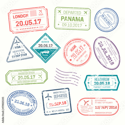 Visa stamps that put at airport by Customs