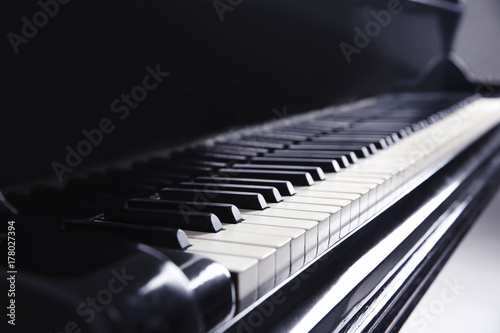 Vintage piano keys, closeup