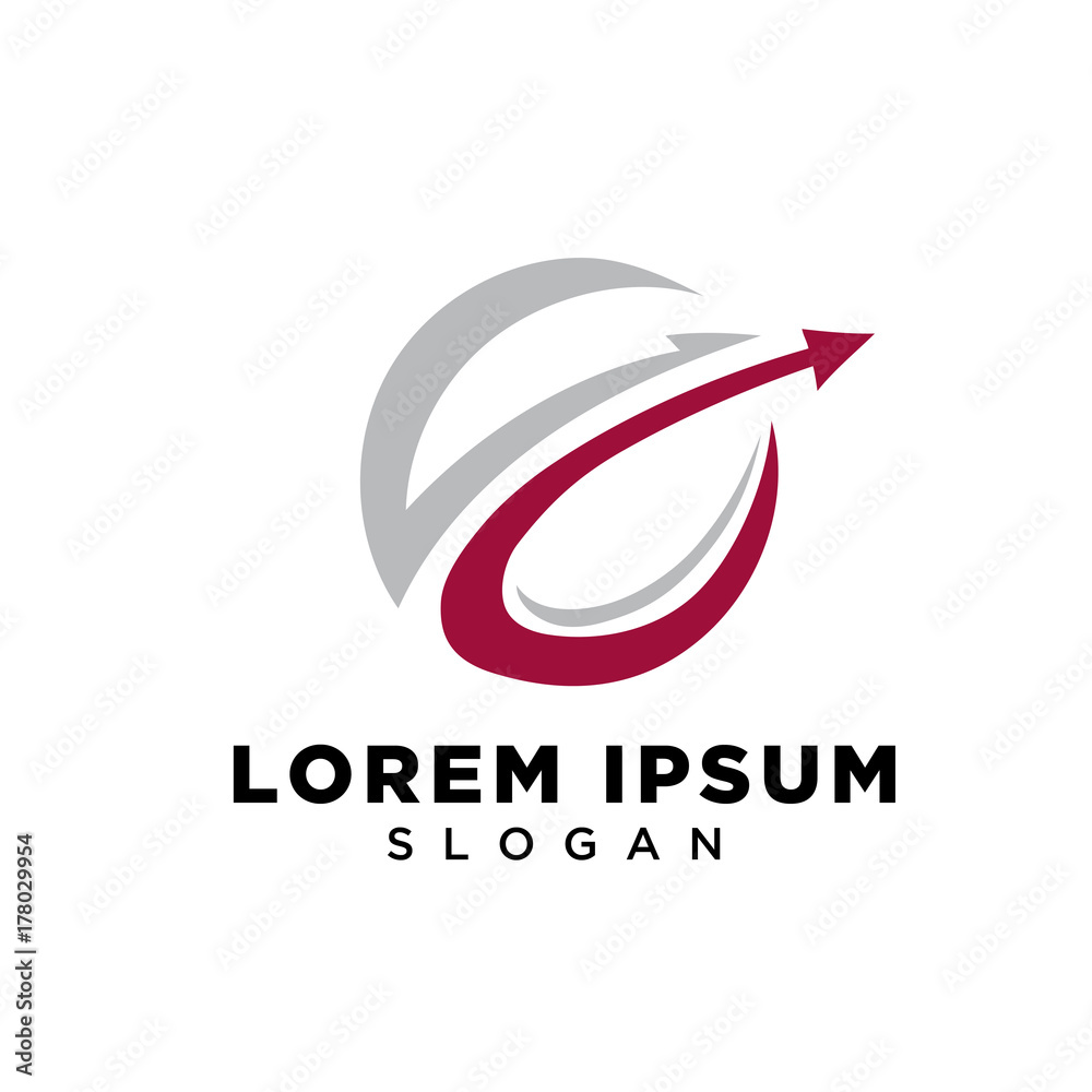 Globe arrow up logo Globe arrow up logo