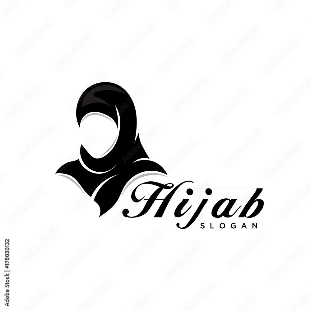 muslim veil logo Stock Vector | Adobe Stock