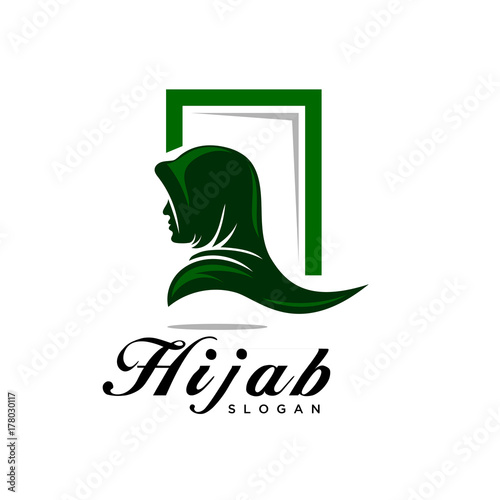 Square veil muslim logo
