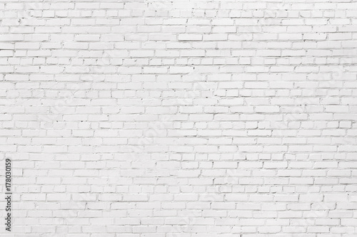 white brick wall background  texture of whitened masonry