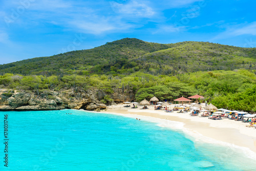 Fototapeta Naklejka Na Ścianę i Meble -  Grote Knip beach, Curacao, Netherlands Antilles - paradise beach on tropical caribbean island