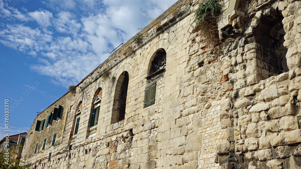 diocletians palace in the croatian town split