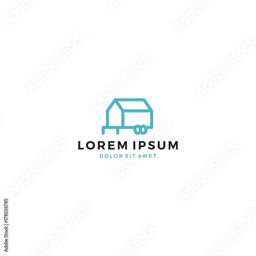 nomad house home logo vector icon template