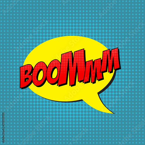 Retro Pop Art comic shout seamless pattern