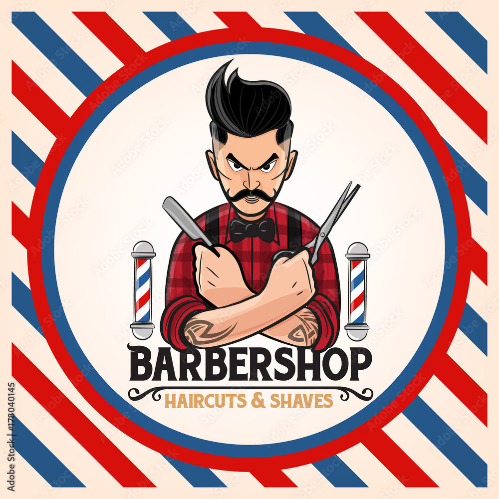 Obraz na plátně hairstyle barber shop