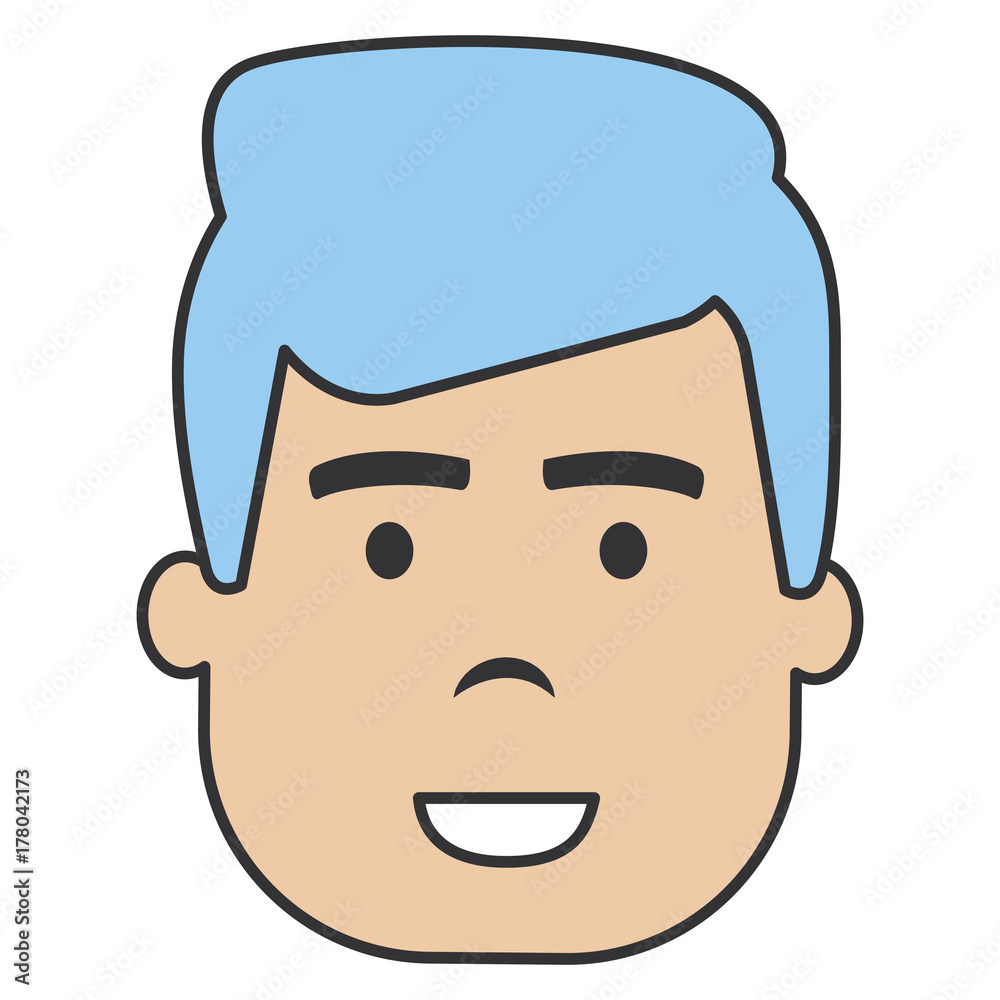 young man head avatar character young man head avatar character