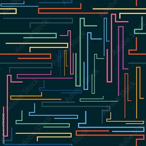 Vector seamless pattern. Simple geometric lines. Abstract background.