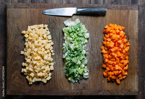 Diced Vegetables.