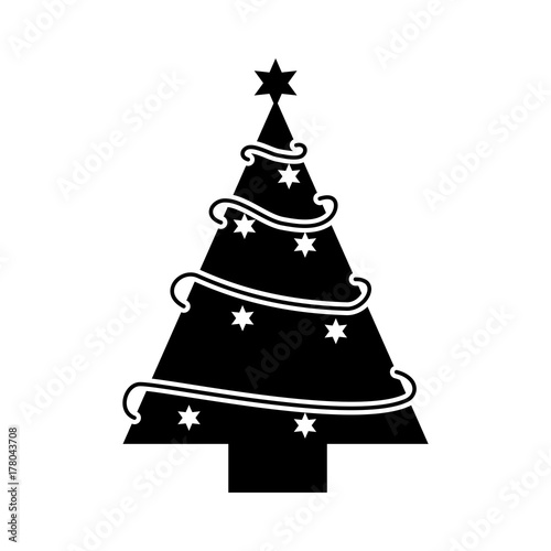 christmas tree pine star decoration ornament design
