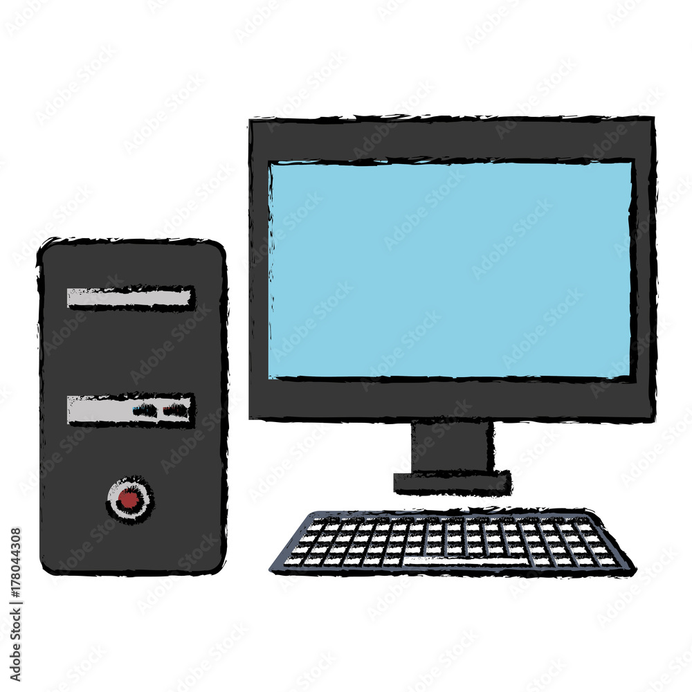computer desktop isolated icon computer desktop isolated icon