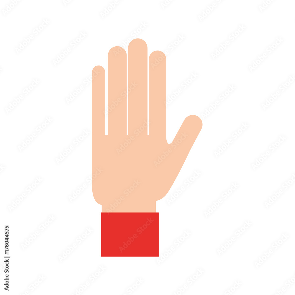 hand showing five finger gesture icon hand showing five finger gesture icon