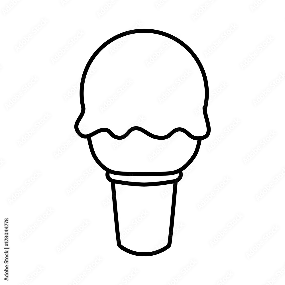 Ice cream cone icon vector illustration graphic design Ice cream cone icon vector illustration graphic design
