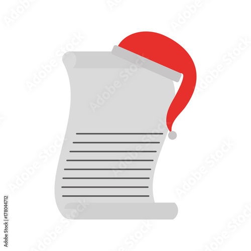cartoon christmas wish list with christmas hat of santa claus template