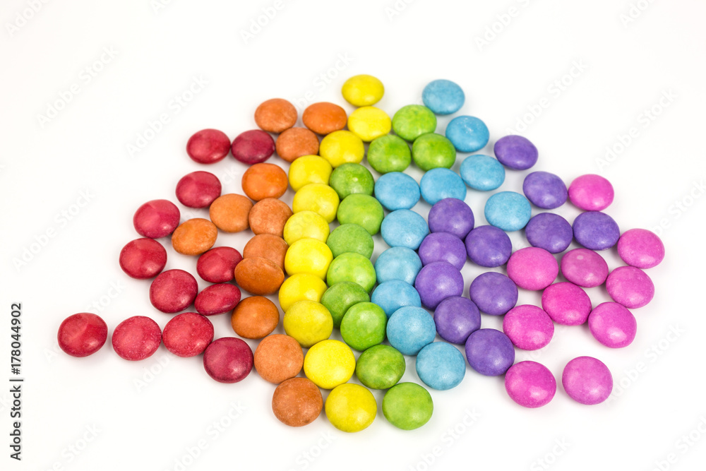 rainbow colored sugar coated candies rainbow colored sugar coated candies