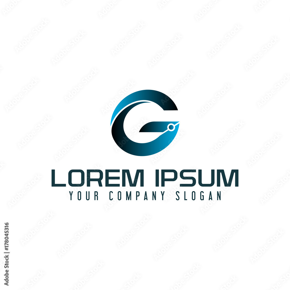 letter G technology logo design concept template letter G technology logo design concept template