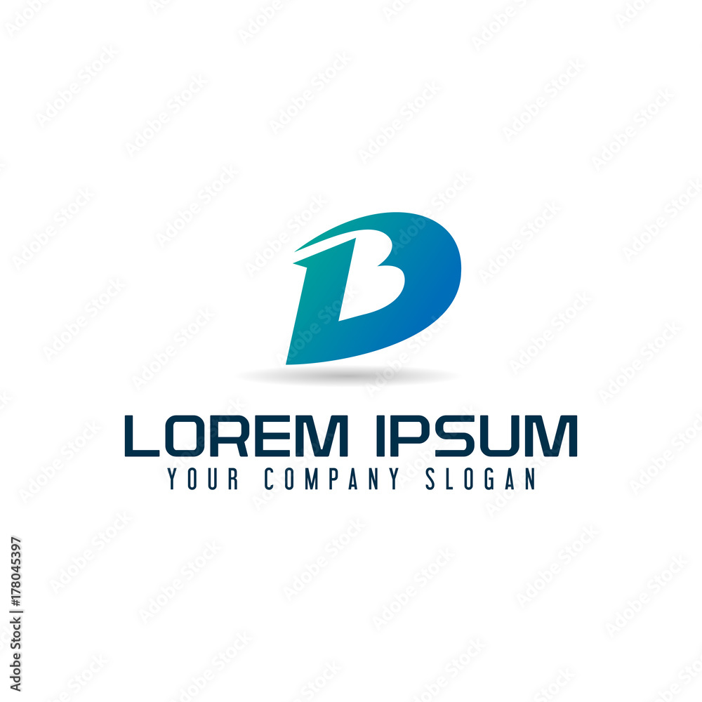 Letter D and B logo design concept template
