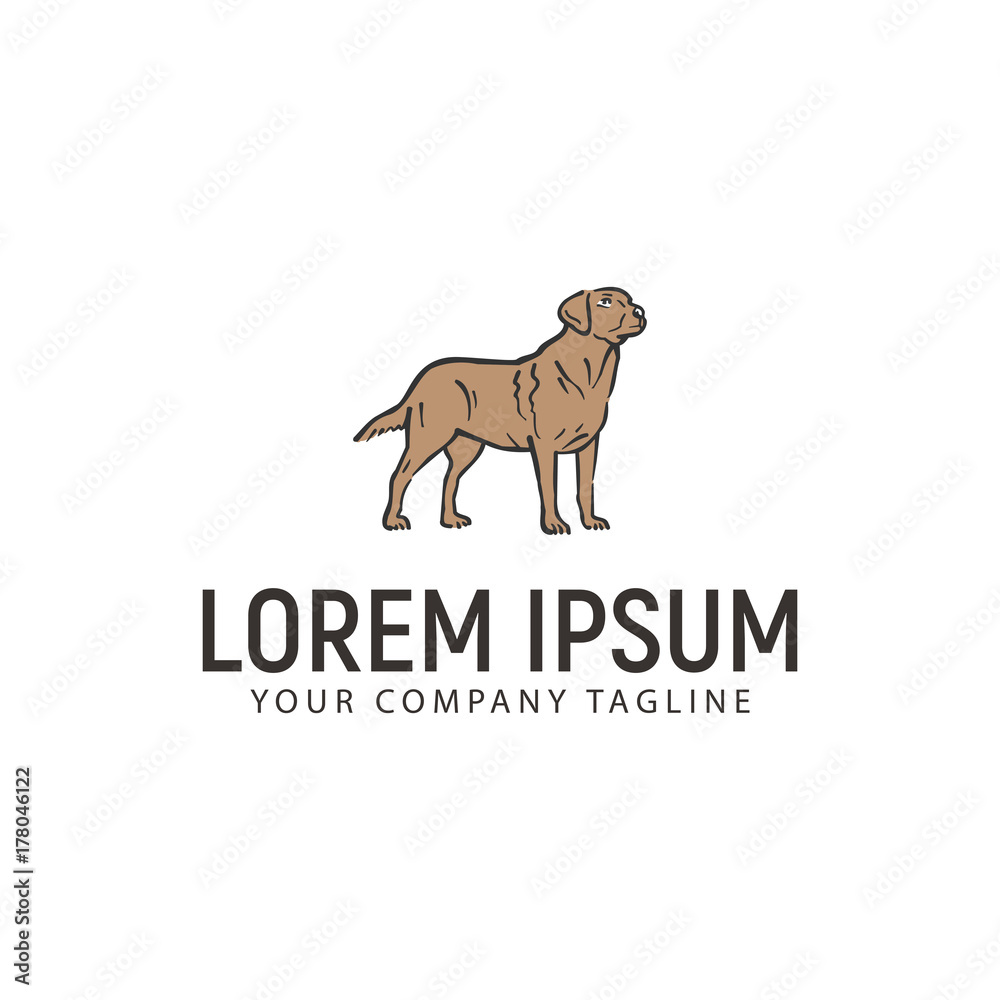 dog logo. hand drawn design concept template dog logo. hand drawn design concept template