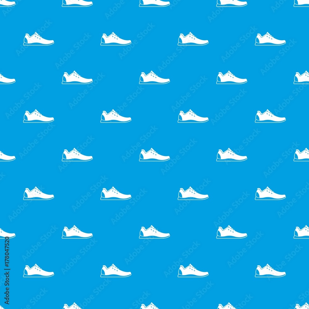 Fototapeta premium Athletic shoe pattern seamless blue