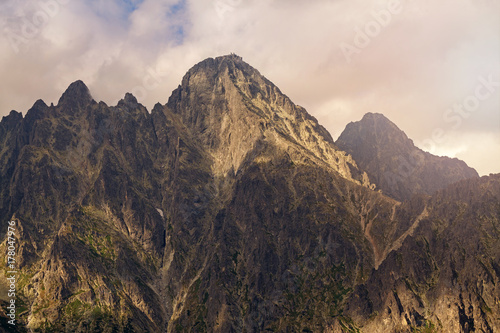 View on Lomnicky Stit in high Tatra Mountains photo